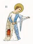 Dame in Mi-Parti (1300-1350)