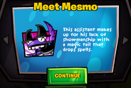 Mesmo's bio (note that this is the only time he has smiled)