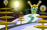 Background design of Electroid Land from Changing a Light Bulb.