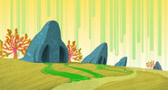 Background design of the Swamplands from Quest for the Mixamajig.