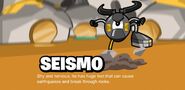 Info on Seismo from the mobile version of the Mixels website