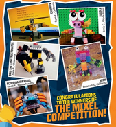 The winning Mixels as seen in the Jan-Feb 2015 LEGO Magazine