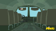 Background design of the unseen rear interior of the School Bus.