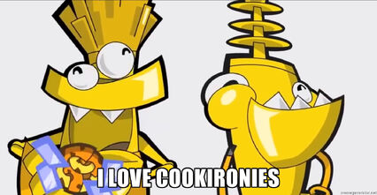 Every time I hear the words macaroni or cookie, I be like...