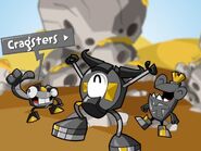 Seismo with the whole Cragsters tribe members in Mixels.com mobile site