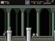 The Piranha Planet's SMB1 (All-Stars) sprite in an earlier version of Dry Bowser's Crypt