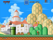 Peach's Castle in the background in original version of The Entryway.