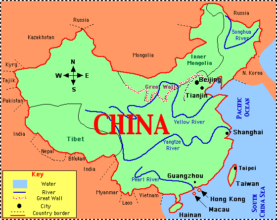 map of xi jiang river