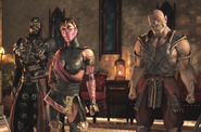 Baraka with Ermac and Mileena.