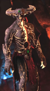 The Amulet on the waist of Corrupted Shinnok.