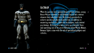 Batman's in-game bio.