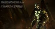 Reptile's in-game bio.