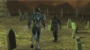 Cyber Sub-Zero confronts his brother Noob Saibot while trying to stop Quan Chi's Soulnado