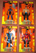 Kitana, Johnny Cage, Classic Sub-Zero, and Sektor