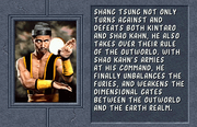Shang Tsung's MKII ending mentioning the Furies.