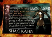 Shao Kahn's Bio Kard