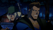 Sonya Blade and Johnny Cage in Mortal Kombat Legends: Battle of the Realms.
