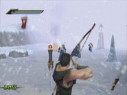 Taven's Bow in the Beta of Mortal Kombat: Armageddon. Taven does not use a Bow in the final version.