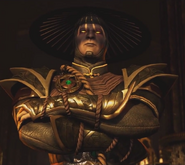 The Amulet with Dark Raiden on his pectoral.