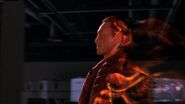 Shang Tsung reverting back to his true form from morphing Master Boyd in the 1995 film Mortal Kombat