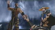 Tsung easily handles Kano, and ridicules him for losing to Joker.