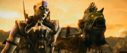 Quan Chi holding Moloch's severed head in one of his intros.