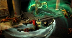 Liu Kang fighting his corpse