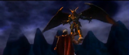 The Dragon King seemingly takes his revenge on Shao Kahn in the Armageddon opening, as he takes him away from the pyramid.