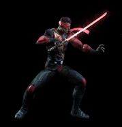 Kenshi with both his blindfold and his ancestral sword.