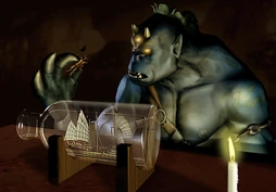 Moloch's only known hobby is building miniature ships.