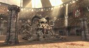 A Tormentor behind Shao Kahn's throne in Shao Kahn's Coliseum.