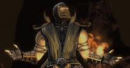 Scorpion tells Bi-Han of his rebirth in the Netherrealm.