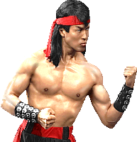 Liu Kang with his studded armbands in MK Trilogy