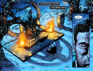 Sub-Zero meditates outside the Temple in the Mortal Kombat X comic series.