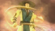 The Elder Gods become one with Raiden in order to defeat Shao Kahn.