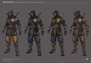 Concept art of Shirai Ryu warriors in MKX.