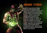 Shang Tsung. MKDA bio 2