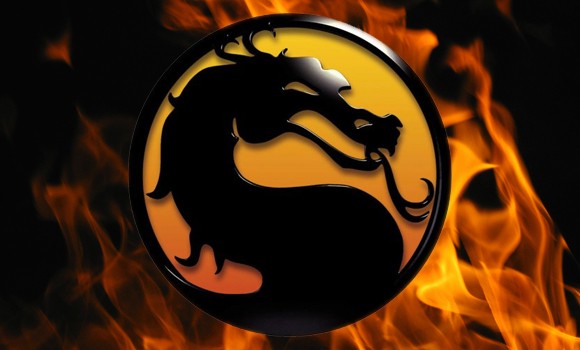 mortal kombat symbol on fire