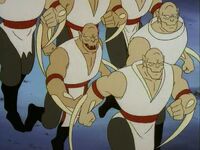 The Tarkata with their Tarkatan Blades in Mortal Kombat: Defenders of the Realm.