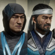 Side-by-side maskless close-ups of Past & Present Sub-Zero, showing signs of aging between the two.