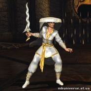 Ashrah holding Datusha in MK: Armageddon