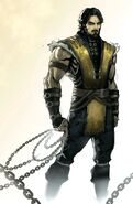 Scorpion unmasked concept art.