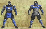 Concept art of Indoor Lin Kuei Warriors from MK: Armageddon.