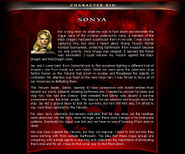 Sonya's bio from the MK Armageddon website.