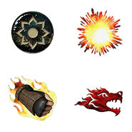 Flaming Fist Liu Kang War Banner Icons