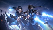 Kuai Liang with a human Bi-Han, joint Lin Kuei Grandmasters in Sub-Zero's Arcade ending.