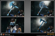 Gear surfacing of Sub-Zero's Ice Axes and Mask.