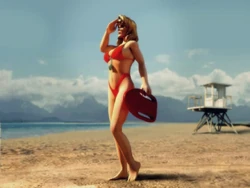 Sonya Blade's occasional new job as a lifeguard.