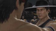 Liu Kang is supported by Kung Lao.