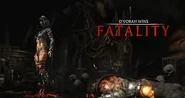 D'Vorah's win pose after performing a fatality.